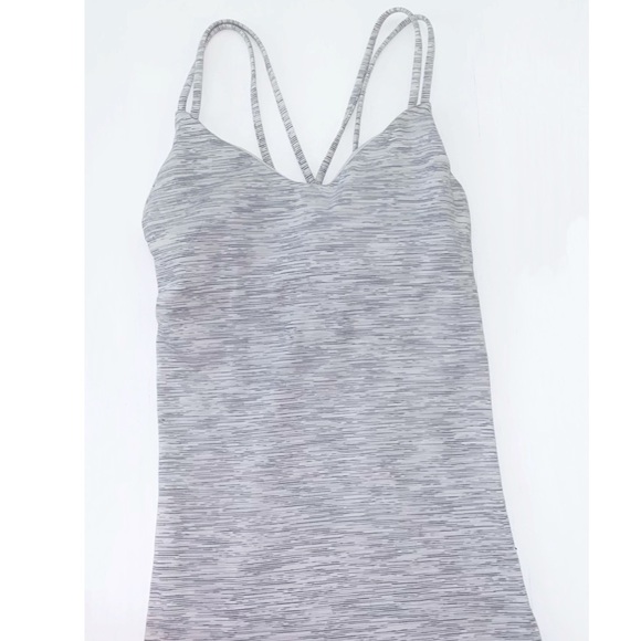 lululemon athletica Tops - Lululemon grey stripped tank top